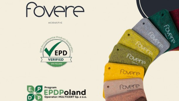Fovere z deklaracją EPD – akustyka w nurcie ekologii
