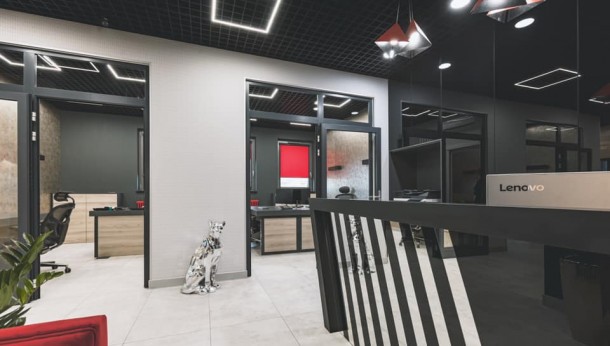 Biuro Ratyński Design z tapetami Muraspec
